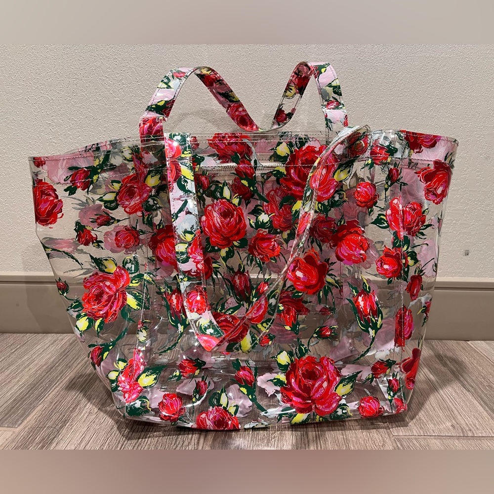 Betsey Johnson large clear pvc tote